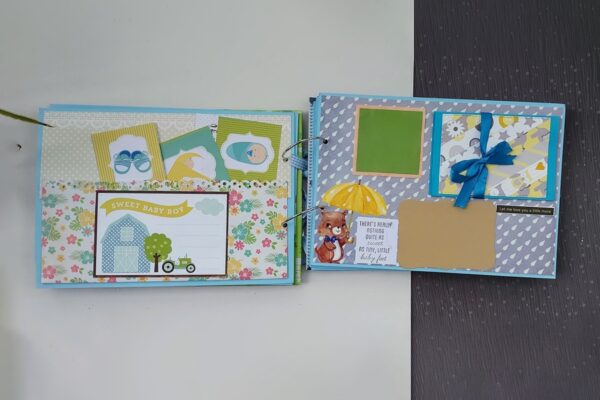 Handmade Baby Boy album – Keepsake Memory album A4 size